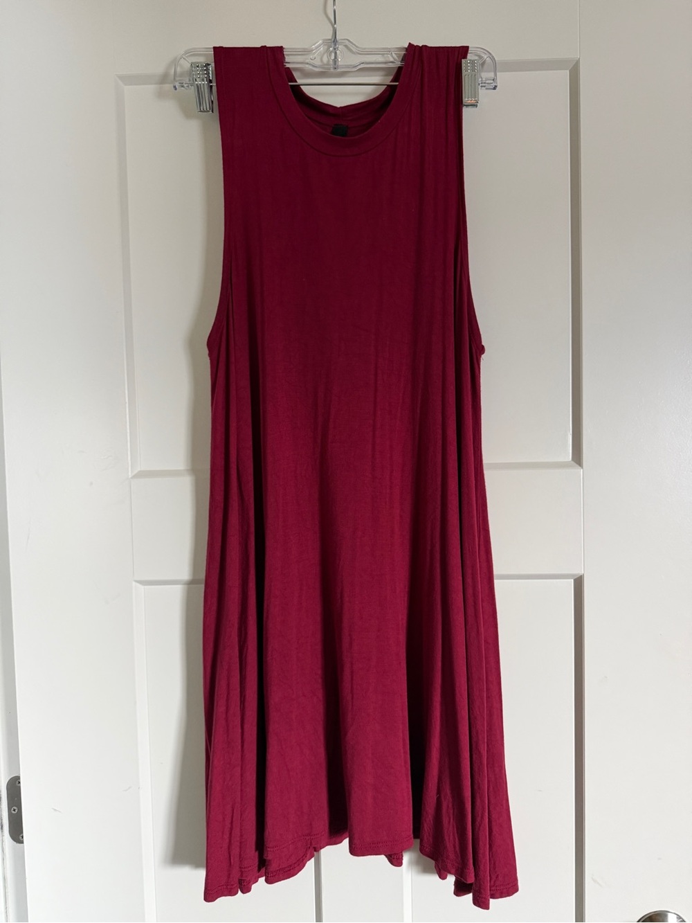 Jolie High Neck Sleeveless Dress in Burgundy